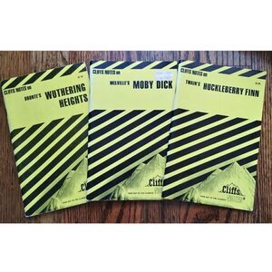Cliff Notes (Wuthering Heights, Moby Dick, Huckleberry Finn)